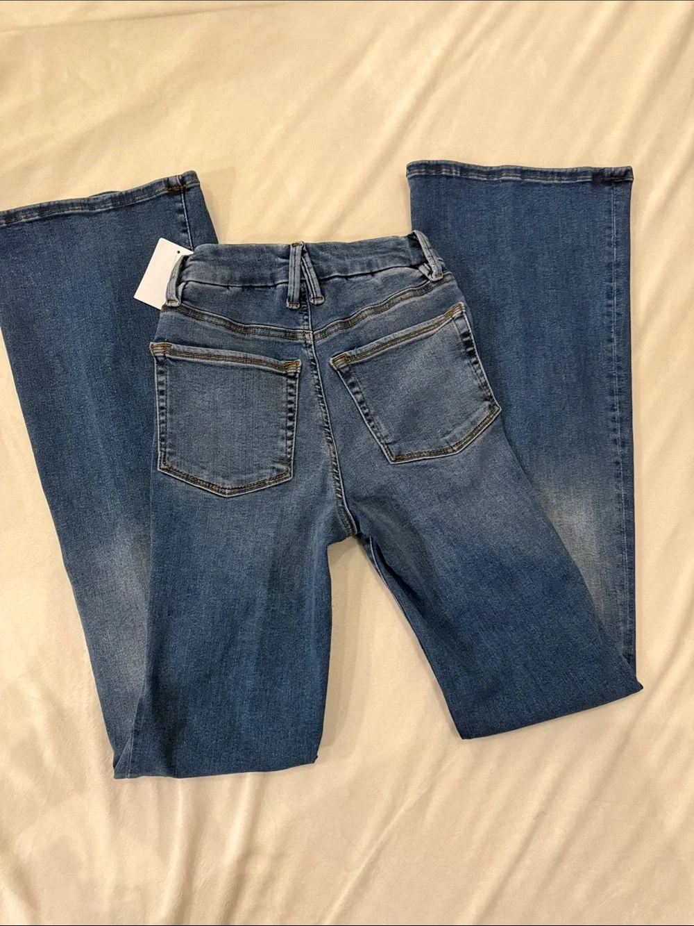 NWT Good American Size 0/XS Dark Blue Flare Women’s Jeans - Picture 6 of 8